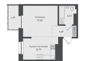 Продается 1-комнатная квартира, 44.2 м2, Иркутск, Свердловский округ, улица Касьянова, 1А