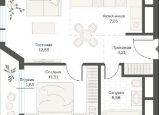 Продаю 1-комнатную квартиру, 42.6 м2, Москва, метро Профсоюзная