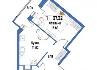 Продается 1-ком. квартира, 37.3 м2, Ленинградская область