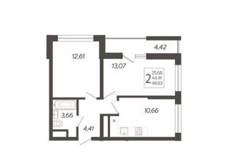 Продажа двухкомнатной квартиры, 48.8 м2, Сочи