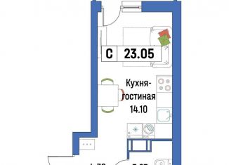 Продажа квартиры студии, 23.1 м2, Мурино, ЖК Урбанист