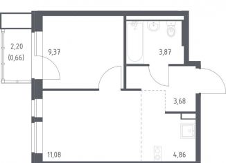 Продам двухкомнатную квартиру, 33.5 м2, Московская область