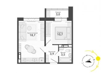 Продам 2-комнатную квартиру, 36.8 м2, Новосибирская область, микрорайон Околица, 11С