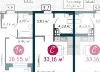 Продажа квартиры студии, 33.2 м2, Тюмень, Калининский округ