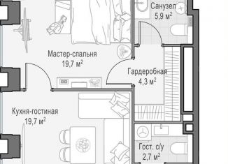 Продажа однокомнатной квартиры, 56.4 м2, Москва, Пресненский район