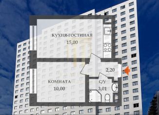 1-комнатная квартира на продажу, 30.2 м2, Санкт-Петербург, ЖК Ручьи