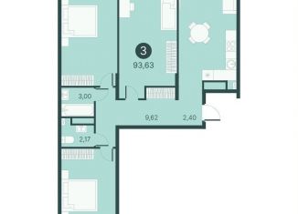 Продам 3-комнатную квартиру, 93.6 м2, Тюменская область