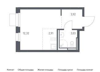 Продаю квартиру студию, 22.2 м2, село Ям, ЖК Прибрежный Парк, жилой комплекс Прибрежный Парк, 10.2