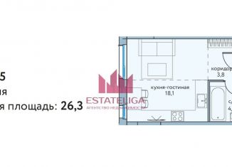 Продажа однокомнатной квартиры, 26.1 м2, Москва, ЮВАО, улица Крузенштерна, 2