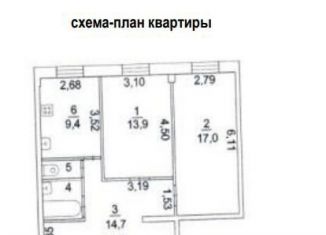 Продажа двухкомнатной квартиры, 59.2 м2, Ногинск, улица Строителей, 2