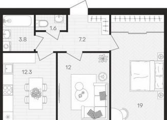 Продаю 2-комнатную квартиру, 55.9 м2, Пенза, площадь Ленина, Ленинский район