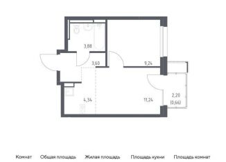 Продается 1-ком. квартира, 33 м2, Московская область, жилой комплекс Прибрежный Парк, 10.2