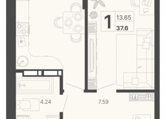 Продаю 1-комнатную квартиру, 37.6 м2, Сочи, микрорайон КСМ