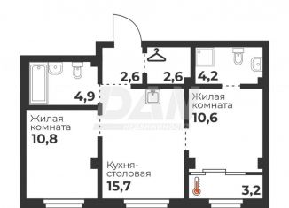 Продажа двухкомнатной квартиры, 51.4 м2, Челябинская область, площадь Революции