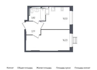 Продажа 1-комнатной квартиры, 34.4 м2, Люберцы, Звуковая улица