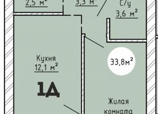 Продам 1-ком. квартиру, 33.8 м2, Тольятти, Автозаводский район