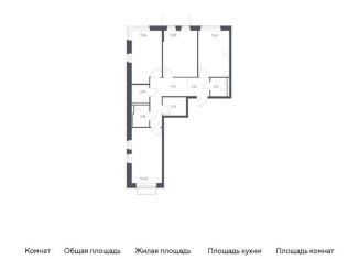 Продажа трехкомнатной квартиры, 78.5 м2, Москва, жилой комплекс Квартал Западный, к2
