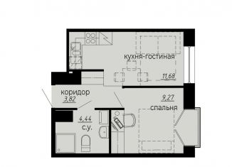 Продается 1-комнатная квартира, 29.2 м2, Санкт-Петербург, метро Площадь Мужества