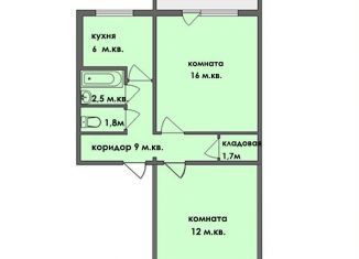 Продажа двухкомнатной квартиры, 46.8 м2, Копейск, Театральная улица, 6А