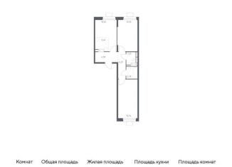 Продам двухкомнатную квартиру, 56.8 м2, посёлок Мирный, жилой комплекс Томилино Парк, к5.4