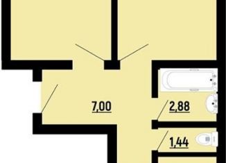 2-комнатная квартира на продажу, 65.4 м2, Краснодар, Прикубанский округ, Заполярная улица, 39к7