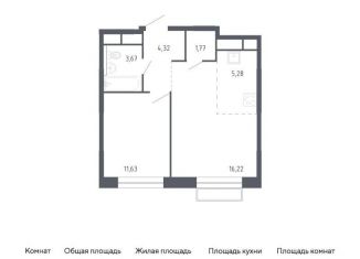 Продаю 1-комнатную квартиру, 42.9 м2, Балашиха, жилой квартал Новоград Павлино, к6