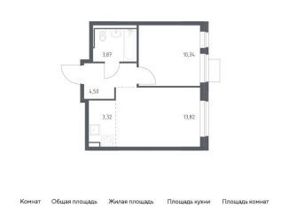 Продам 1-комнатную квартиру, 35.9 м2, Москва