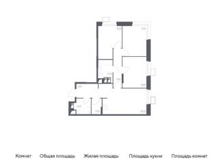 Продажа 3-ком. квартиры, 77 м2, Москва, многофункциональный комплекс Тропарево Парк, к2.1