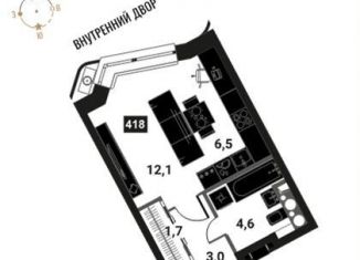 Продажа 1-комнатной квартиры, 27.9 м2, Москва, метро Семеновская