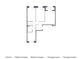 Продажа 3-комнатной квартиры, 86.7 м2, Московская область, жилой комплекс Заречье Парк, к3.1
