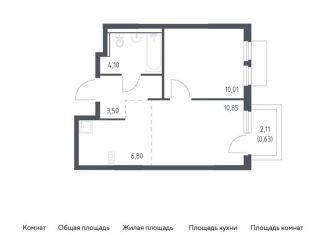 1-комнатная квартира на продажу, 35.9 м2, Московская область, микрорайон Пригород Лесное, к18