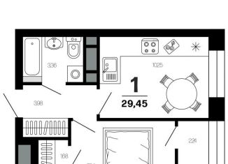 Продаю 1-комнатную квартиру, 29.5 м2, Рязань