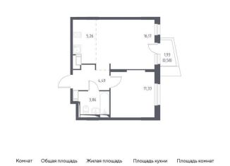Продается однокомнатная квартира, 41.7 м2, деревня Коробово, жилой комплекс Горки Парк, к3.2