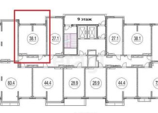 1-комнатная квартира на продажу, 38.1 м2, Кемерово, микрорайон 72А, 1, Ленинский район