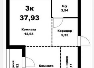 Продаю 2-комнатную квартиру, 37.9 м2, Барнаул, улица Шевченко, 135, Железнодорожный район