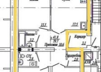 Продаю трехкомнатную квартиру, 79.7 м2, Чувашия, Новогородская улица, поз2.23