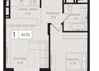 Квартира на продажу студия, 42.7 м2, Москва, ВАО