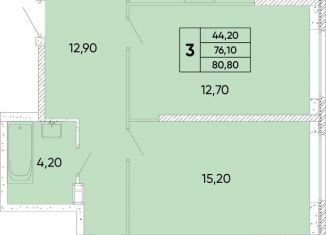 Продам 3-комнатную квартиру, 80.8 м2, Ростов-на-Дону, Пролетарский район