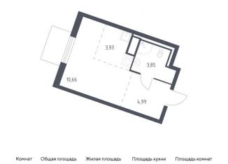 Квартира на продажу студия, 23.4 м2, деревня Лаголово