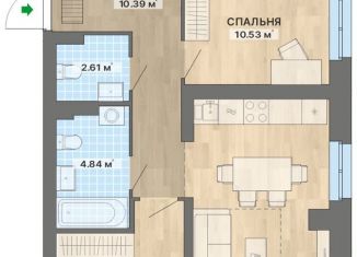 Продается 2-ком. квартира, 61.3 м2, Свердловская область