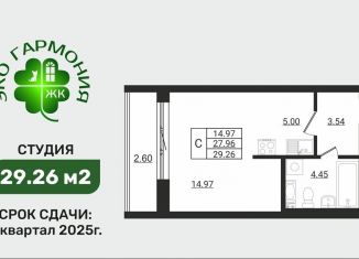 Продается квартира студия, 29.3 м2, Ленинградская область