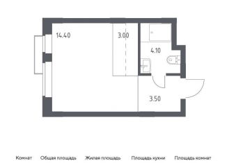 Продается квартира студия, 24.6 м2, Москва, улица Уточкина, 8к1