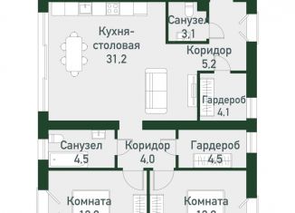 Продажа 2-комнатной квартиры, 81.3 м2, посёлок Западный, Спортивная улица, 20
