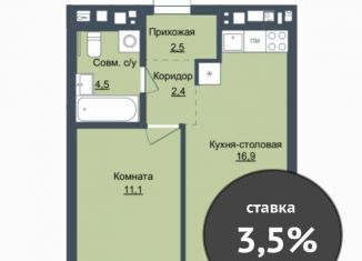 Продается 2-комнатная квартира, 38 м2, Ижевск, ЖК Истории