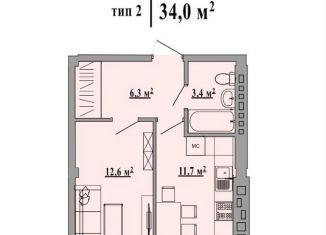 Продажа 1-ком. квартиры, 34 м2, Липецк