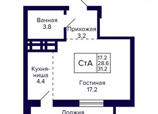 Продается квартира студия, 31.2 м2, Новосибирск, улица Фрунзе, с1, метро Берёзовая роща