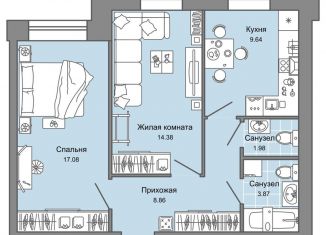 Продажа 2-комнатной квартиры, 56 м2, Ульяновская область, проспект Столыпина, 2Б