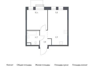 1-комнатная квартира на продажу, 35.2 м2, Москва, ЮВАО