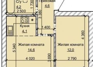 Продам 2-ком. квартиру, 40.4 м2, Барнаул