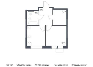 Продажа 1-комнатной квартиры, 35.8 м2, Москва